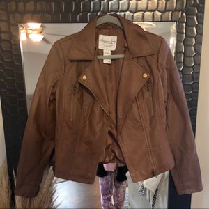 American Rag faux brown leather jacket